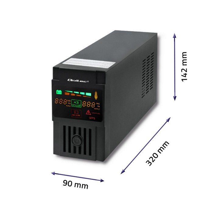 UPS sprieguma stabilizators Qoltec UPS Monolith, 480 W