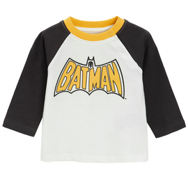 Krekls ar garām piedurknēm, zēniem Cool Club Batman LCB2800714, balta/melna/dzeltena, 68 cm