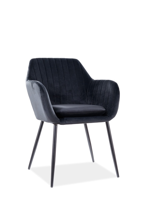 Кресло Modern Wenus Velvet, черный, 57 см x 40 см x 82 см