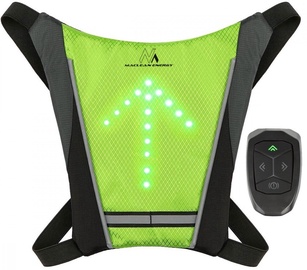 Atstarojošās vestes Maclean LED Indicator Light Vest MCE420, etilēna vinilacetāns (eva)/silikons/poliesters, melna/dzeltena