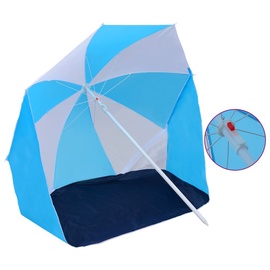 Pludmales lietussargs VLX 47807, 150 cm, zila/balta