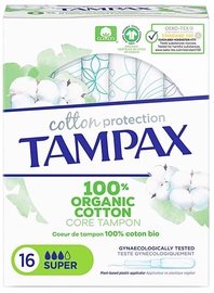 Higiēniskie tamponi Tampax Organic Cotton, Super, 16 gab.