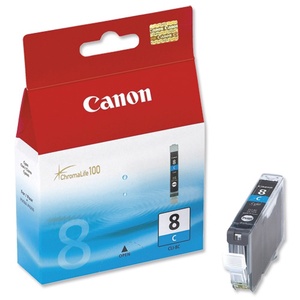 Canon CLI-8C Cyan Ink Tank (for Pixma iP3300/4200/4300/5200/5300/6600/6700 Canon CLI-8C Cyan Ink Tank (for Pixma iP3300/4200/4300/5200/5300/6600/6700