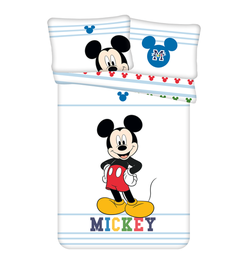 Voodipesukomplekt lastele Jerry Fabrics Mickey Colors, valge/mitmevärviline, 100 x 135 cm