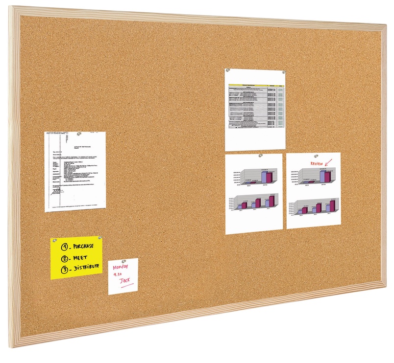 Пробковая доска с деревянным каркасом Bi-Office 11DG15200123, 120 см x 90 см