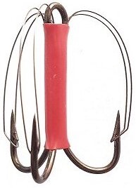 Āķis Nara Plus Treble Hook 2230016, sarkana/pelēka
