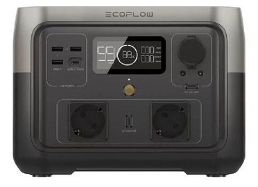 Lādētājs-akumulators (Power bank) EcoFlow, 40000 mAh, melna/pelēka