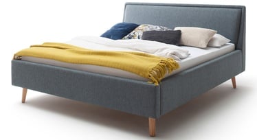 Кровать Frieda, 140 x 200 cm, синий/дубовый, с решеткой