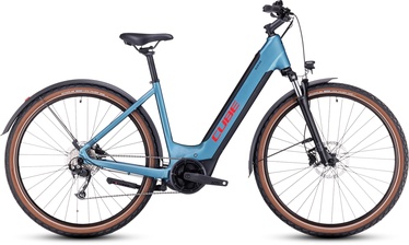 Elektrinis dviratis Cube Nuride Hybrid Performance 625 Allroad, XS, 29", 250 W, 17.4 Ah, mėlyna/raudona