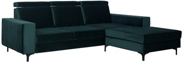 Stūra dīvāns-gulta Bodzio Sydney TSYNP-P4, tumši zaļa, labais, 195 x 257 cm x 92 cm