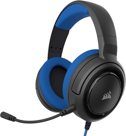 Spēļu austiņas Corsair HS35, zila