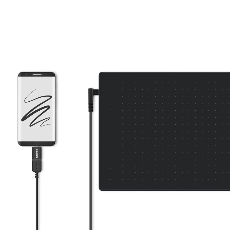 Графический планшет Huion Inspiroy RTP-700, 345.6 x 214.8 x 8.5 mm, черный (товар с дефектом/недостатком)