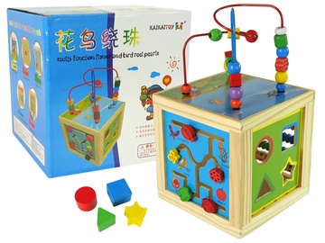 Izglītojošās rotaļlietas LEAN Toys Educational Cube Labyrinth/Abacus/Sorter