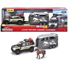 Transporta rotaļlietu komplekts Majorette Land Rover Horse Carrier, pelēka