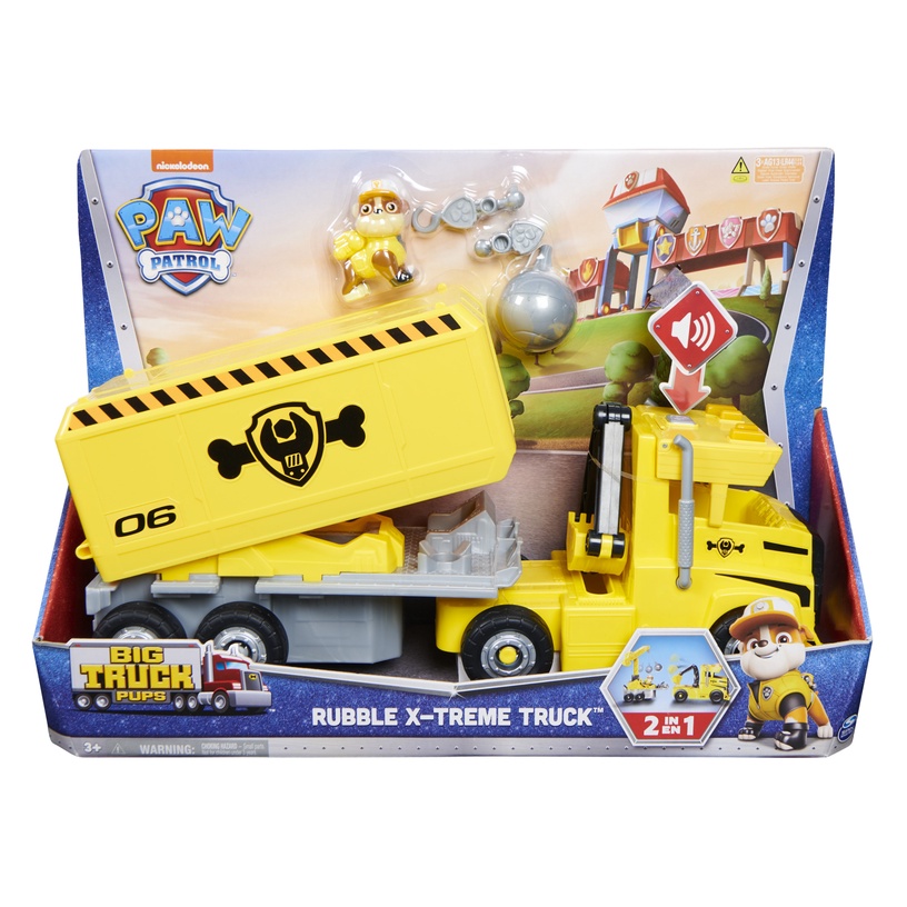 Bērnu rotaļu mašīnīte Paw Patrol Rubble X-treme Truck, daudzkrāsaina