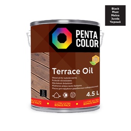 Eļļa terasēm Pentacolor Terrace Oil, melna, 4.5 l