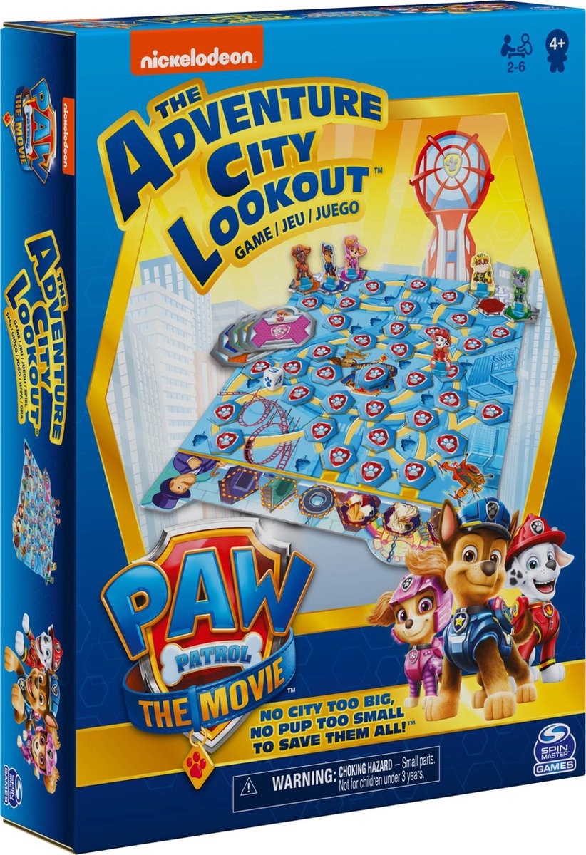 Настольная игра Spin Master Paw Patrol The Movie Adventure City Lookout, EN  - 1a.lt