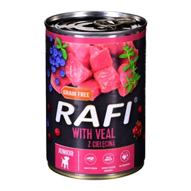 Mitrā barība (konservi) suņiem Dolina Noteci Rafi Junior, teļa gaļa, 0.4 kg