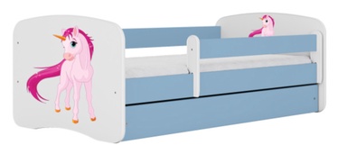 Детская кровать одноместная Kocot Kids Babydreams Unicorn, синий, 164 x 90 см, c ящиком для постельного белья