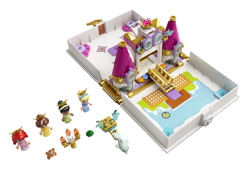 Konstruktor LEGO® | Disney Princess™ Arieli, Bella, Tuhkatriinu ja Tiana juturaamatu seiklused 43193, 130 tk