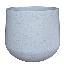Puķu pods Domoletti RP18-218, keramika/cementa, Ø 39 cm, balta