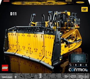 Konstruktors LEGO® Technic Ar lietotni vadāms buldozers Cat® D11 42131, 3854 gab.