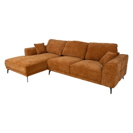 Kampinė sofa Home4you Olivia LC, ruda, kairinė, 293 x 170 cm x 88 cm