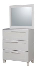 Kummut Kalune Design Gravis Aynalı, valge, 43 x 80 x 95 cm