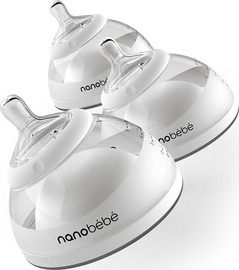 Комплект Nanobebe Transition Bottle, 150 мл, 0 мес., серый