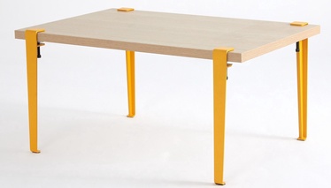 Журнальный столик Kalune Design Neda, коричневый/желтый, 600 мм x 900 мм x 450 мм
