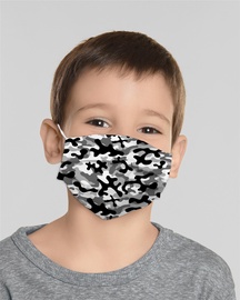 Atkārtoti lietojama maska Mocco Military Child, daudzkrāsaina