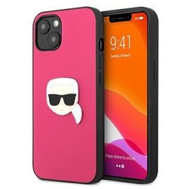 Чехол Karl Lagerfeld Karl`s Head Metal for iPhone 13 mini, розовый, 5.4 ″
