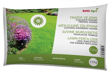 Mēslojums zālienam Baltic Agro Summer, granulēts, 15 kg