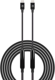 Kaabel Manhattan USB-C - USB-C 355964, must, 3 m