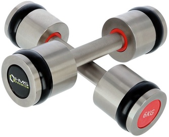 Svorių rinkinys HMS Chrome Dumbbells, 6 kg x 2 vnt.