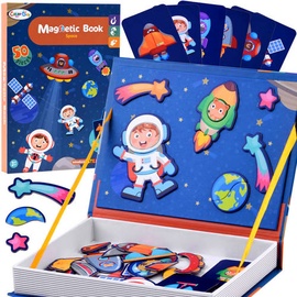 Magnētiskā rotaļlieta Color Day Magnetic Book Space ZA4407, daudzkrāsaina
