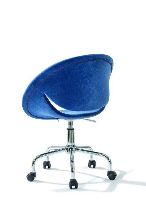 Офисный стул Kalune Design Relax, 54 x 61 x 95 см, синий/хромовый