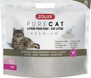 Kaķu pakaiši organiskās (cementējošās) Zolux Pure Cat Premium 476318, 16 l