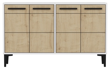 TV-laud Kalune Design Stria, valge/tamm, 120 cm x 30 cm x 75 cm
