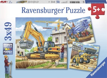 Пазл Ravensburger Large Construction Machines 3in1