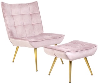 Atzveltnes krēsls Homla Vinnis 856674, rozā, 69 cm x 96 cm x 82 cm