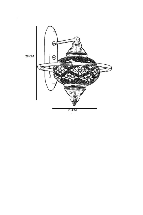 Lampa siena Opviq Macellan 7788-2A, 60 W, E27