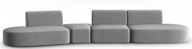 Moduļu dīvāns Micadoni Home Shane, pelēka, kreisais, 412 x 124 cm x 74 cm
