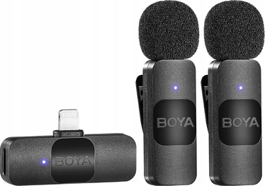 Juhtmevaba mikrofon Boya BY-V2, must/hall