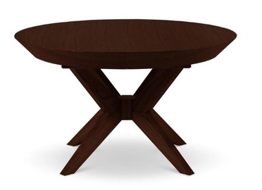 Обеденный стол c удлинением Micadoni Home Virginia, темно коричневый, 130 - 230 см x 130 см x 76 см