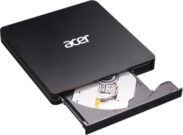 Ārējais optiskais diskdzinis Acer Portable CD/DVD Writer, 400 g, melna