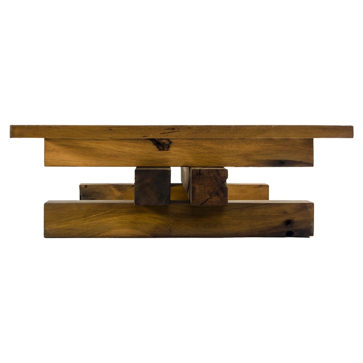 Журнальный столик Kalune Design Yabila, коричневый, 160 см x 76 см x 30 - 76 см
