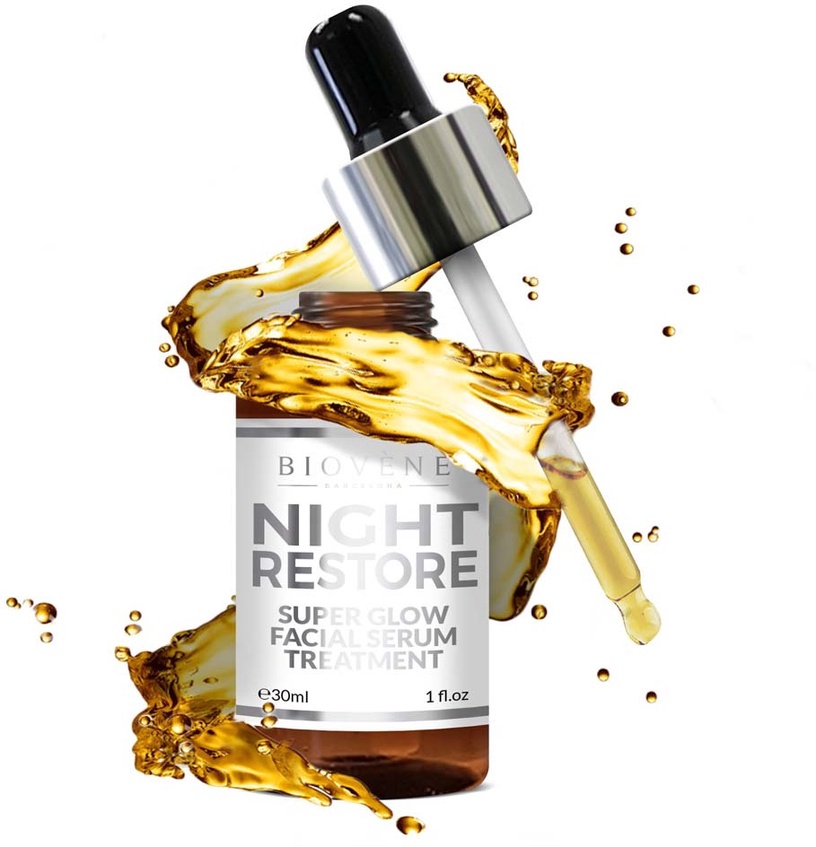 Sejas serums Biovene Night Restore Super Glow, 30 ml