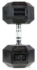 Гантеля Proud Hex Rubberized Dumbbell, 35 кг