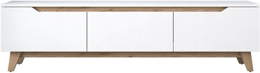 ТВ стол Kalune Design D1 2472, белый/ореховый, 35 см x 180 см x 48.6 см